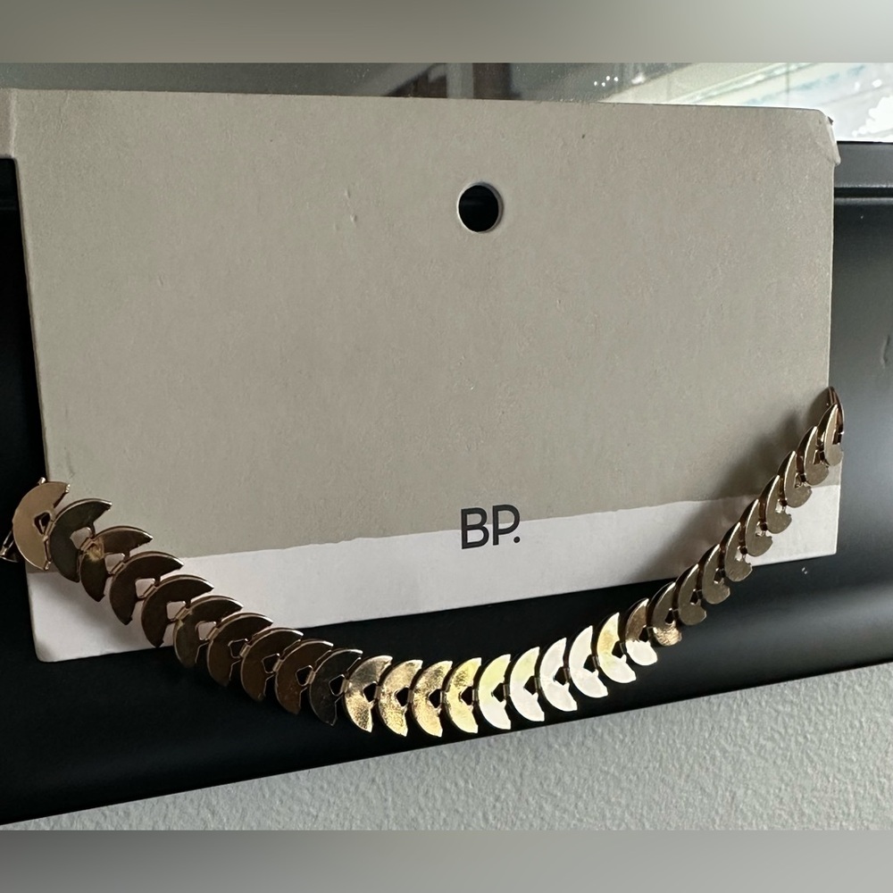 BP Gold Tone Choker Necklace NWT